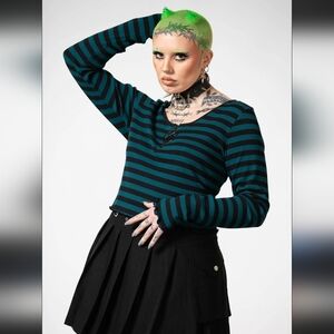 Killstar Chimera Long sleeve in Teal Green